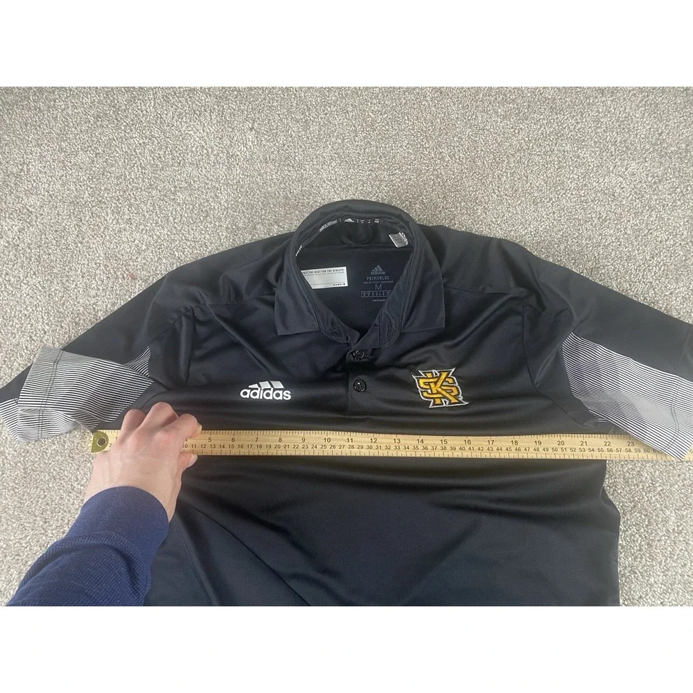 Adidas‎ Prime Blue Player Issued Polo Mens M Kennesaw State Owls Performance